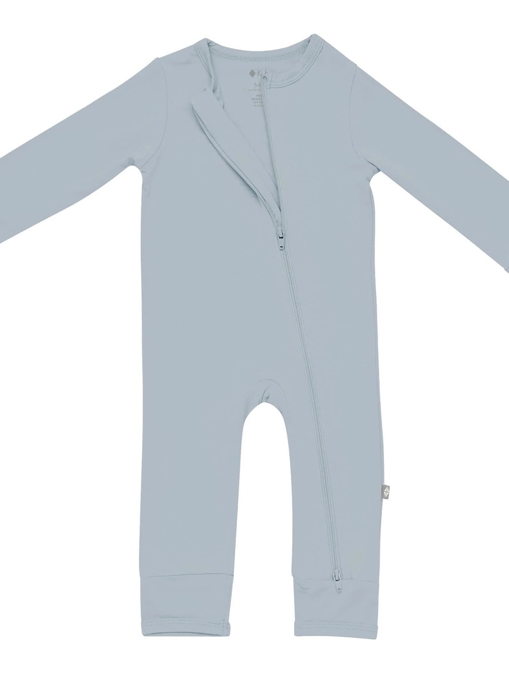 Kyte Baby Zippered Romper, Fog, 6-12m
